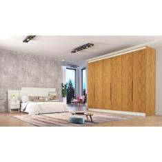 Imagem de Guarda Roupa Casal Oslo 06 Portas 100% Mdf Made Marcs Peroba