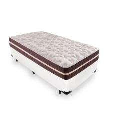 Imagem de Cama Box Solteiro 88 Tecido Sintético Branco com Colchão Little Angel - Bello Box - Mola Superlastic 62x88x188