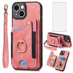 Imagem de Asuwish Capa de telefone para iPhone 15 Plus 6,7 polegadas capa carteira com protetor de tela e alça de pulso cordão RFID suporte para cartão i-Phone 15+ iPhone15Plus 5G i i15 + iPhone15 15Plus