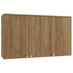 Imagem de Armário Aéreo Cozinha Botanic 120 Cm 3 Portas Nogueira Fosco - Kappesb