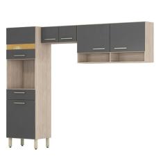 Imagem de Cozinha Compacta Dama 3 Peças Avena Grafito - Demóbile Avena Grafito