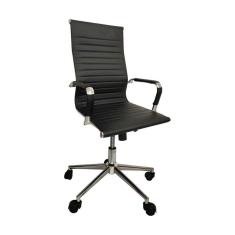 Imagem de Cadeira Office com Rodízio e Encosto Esteirinha Alta Preto