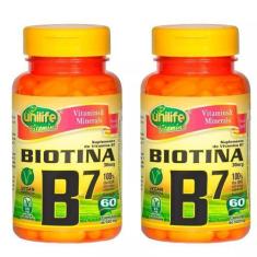 Imagem de Vitamina B7 (Biotina) - 2X 60 Cápsulas - Unilife