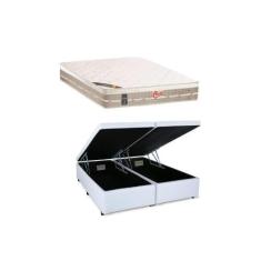 Imagem de Conjunto Cama Box Baú Casal Bipartido + Colchão Castor Molas Premium T