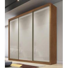 Imagem de Guarda Roupa Casal 3 Portas 4 Gavetas - Diamond-Cumaru Off White  - Mó