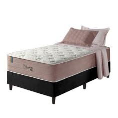 Imagem de Cama Box Solteiro King Preto + Colchão Molas Ensacadas Visco Gel Charl