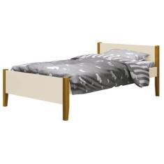 Imagem de Cama Babá Solteiro Simba Areia Fosco com Madeira - MoveisAqui - RELLER