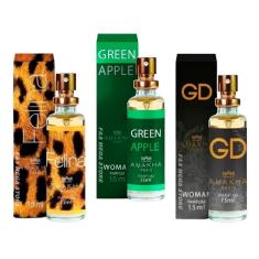 Imagem de Kit 3 Perfume Feminino Amakha Paris Felina Green Apple gd