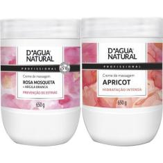 Imagem de Kit Massagem  Apricot 650G Creme Rosa Mosqueta Dágua Natural - D'agua