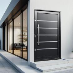 Imagem de Porta Pivotante Lambril Premium com Puxador Lado Direito Elite 240cmx120cm Preto