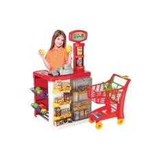 Imagem de Market Mini Mercadinho com Carrinho de Brinquedo Magic Toys - brinqued