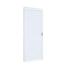 Imagem de Porta de Aço de Giro 215x85cm Laminada Riobras Branco
