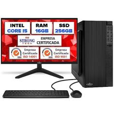 Imagem de Computador Completo Intel Core i5 16GB SSD 256GB Monitor 17" 4 Núcleos Super Turbo Pc Hdmi Teclado e Mouse Strong Tech