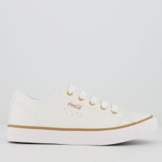 Imagem de Tênis Coca Cola Stream Leather Feminino Branco e Cobre-Feminino