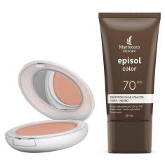 Imagem de Kit Protetor Solar Episol Color Pele Clara FPS 50 Pó Compacto 10g e Protetor Solar Pele Negra T5 FPS 70 Loção com Efeito de Base 4