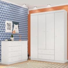 Imagem de Quarto Infantil Completo Clarice Com Guarda Roupa 4 Portas