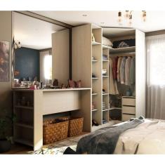 Imagem de Guarda Roupa Cabideiro E Bancada Crema Com Connect