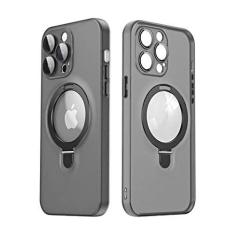 Imagem de Capa de telefone de carregamento magnético sem fio de luxo para iPhone 14 13 12 11 Pro Max 14 Plus Capa de suporte de proteção de lente transparente, T1, para iPhone 11