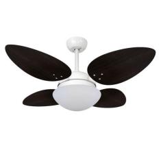 Imagem de Ventilador Teto Pétalo Branco 4 Pás Mdf Laqueadas Tabaco220v - Volare