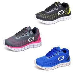 Imagem de Kit 3 Tênis Infantil Feminino Evoltenn Impacto Azul Claro, Azul claro,