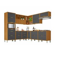 Imagem de Cozinha Modulada 9 Peças Ripado Nesher Imperatriz Ângulo Mdf
