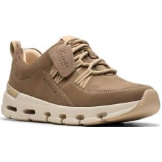 Imagem de Clarks Tênis feminino impermeável Nature X Tie, Pebble Combi Nubuck, 38