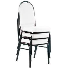 Imagem de 03 Cadeiras Para Hotel E Auditório Linha Hotel Branco