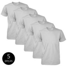 Imagem de Kit 5 Camisetas Básicas Masculina 100% Poliéster
