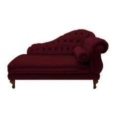 Imagem de Recamier Sofá Esquerdo Larissa 150cm Sala Suede Vermelho Bordo - Incas