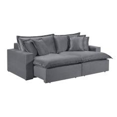 Imagem de Sofá 4 Lugares Retrátil Com Encosto Fixo Martins M-145 Grafite