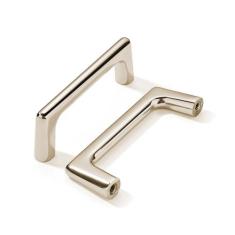 Imagem de khtumeware Pacote com 10 puxadores de armário de níquel polido de 96 mm (3-3/4 pol.) Puxadores de armário de cozinha para puxadores de gaveta de armário puxadores de cômoda