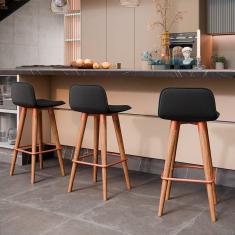 Imagem de Banqueta Baixa Linea Aço Cobre Assento Preto