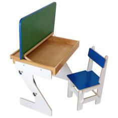 Imagem de Mesa E Cadeira Infantil De Madeira De Estudo Para Criança