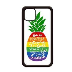 Imagem de Abacaxi Rainbow LGBT Bandeira Citação para iPhone 12 Pro Max Capa para Apple Mini Mobile Case