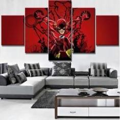 Imagem de Quadro Decorativo Flash 5 peças 130x65 cm em tecido