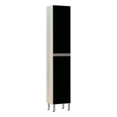 Imagem de Paneleiro 40 Cm Raso 2 Portas Luci Legno Crema Com Preto Tx