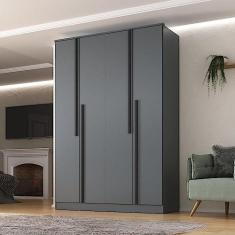 Imagem de Guarda Roupa Solteiro 4 Portas 2 Gavetas Sarah Yescasa Grafite