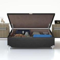 Imagem de Base Box para Colchão de Casal Probel Classic com Baú 40x138x188cm - Preto