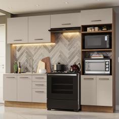 Imagem de Armário De Cozinha Completa 270cm Rustic/crema Agata Madesa 08 Rustic/crema