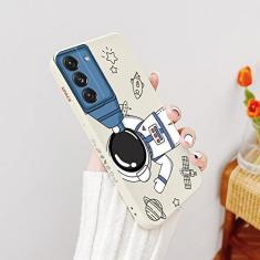 Imagem de Astronauta de desenho animado com capa de telescópio para Samsung Galaxy S22 S21 S20 FE S10 S10e Note 20 ultra 10 9 Plus Pro Capa protetora, branca1, para