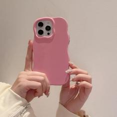 Imagem de DEFBSC Capa compatível com iPhone 13 Pro Max, design de padrão de pintura estética, moldura ondulada, encaracolado, brilhante, policarbonato rígido, TPU macio, à prova de choque, proteção híbrida de 2