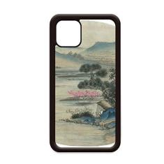 Imagem de Hills Fishing Boat Pintura chinesa para iPhone 12 Pro Max Capa para Apple Mini Mobile Case Shell