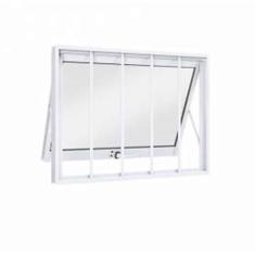 Imagem de Janela Maxiar De Banheiro Com Grade 70X70 Branco - Esquadrias Brasil