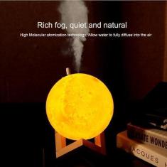 Imagem de Luminária Lua 3d Difusor Umidificador Ar 880ml De Mesa - MKB