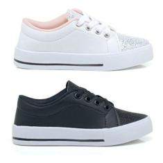Imagem de Kit 2 Pares Tenis Infantil Feminino Casual Feminino Infantil - INFINIT
