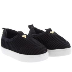 Imagem de Tênis Infantil Molekinha Bebê Soft Pop Casual Coração Preto - 21-Feminino