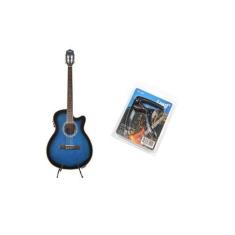 Imagem de Kit Violão Land Eletrico Nylon Azul Lw-N-40E Bl + Capotraste
