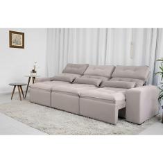 Imagem de Sofá Retrátil e Reclinável 2,10m em Tecido Suede  - Montagem Inclusa