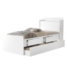 Imagem de Cama Solteiro Tamires 2 Gavetas Bau Com Cama Auxiliar - Maalistore