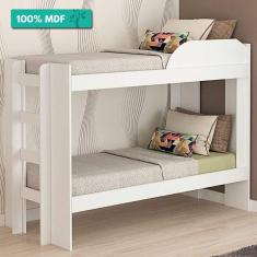 Imagem de Beliche Solteiro 100% Mdf Bia Cimol Branco Branco